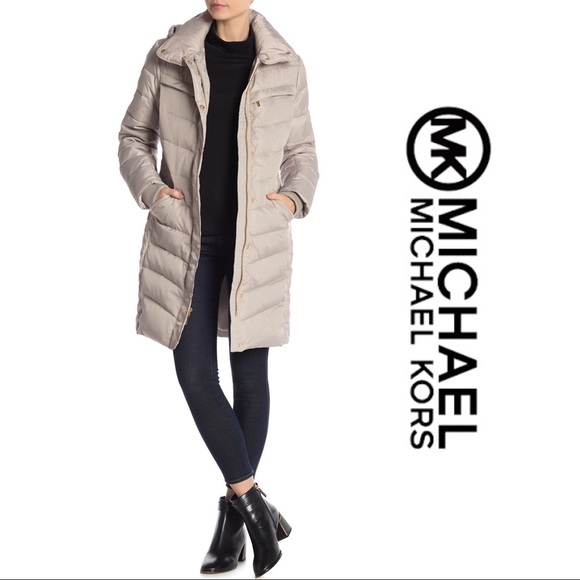 NWT Michael Kors Quilted Hooted Jacket - Picture 2 of 6